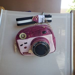Betsy Johnson camera novelty purse